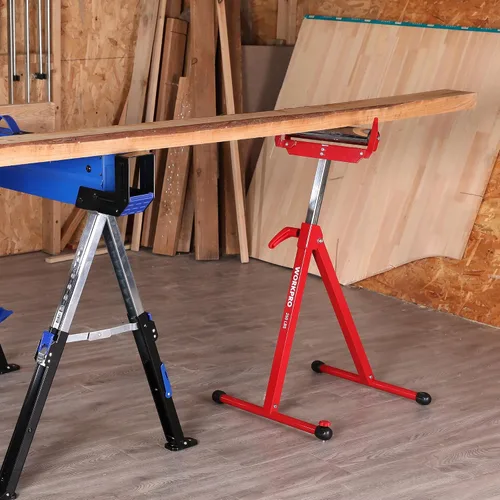 Miniatura 7 de WORKPRO Soporte de Rodillo Plegable con Altura Ajustable, Servicio Pesado con Capacidad de Carga de 250 LB, Salida para Carpintería