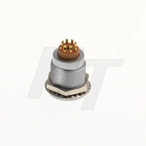 Miniatura 13 de HangTon 0B Huevo 7 Pin Hembra Enchufe Circular Push Pull Metal Conector Panel Montaje Receptáculo