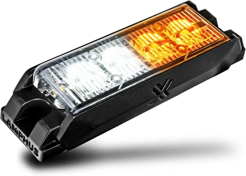 Miniatura 53 de LAMPHUS NanoFlare - Luz de advertencia estroboscópica de 5 pulgadas y 6 W, color blanco ámbar, luz de advertencia estroboscópica para parrilla