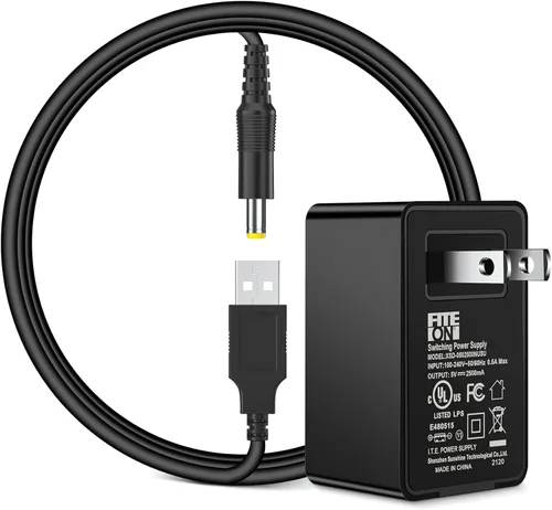 Adaptador CA/CC de 5 V + cable USB de repuesto para Launch CRP123X CRP129X CRP123E CRP129E Herramienta de escáner de diagnóstico con certificación UL