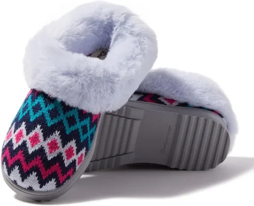 Miniatura 3 de Dearfoams Pantuflas de punto de chenilla Hannah para mujer