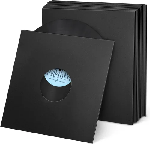 Miniatura 12 de Facmogu 10 piezas de 30,48 cm de fundas para discos de vinilo LP, fundas de discos de vinilo de cartón de 350 g/m² con acabado kraft, fundas