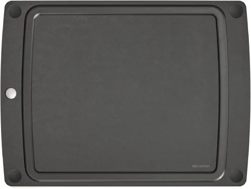 Miniatura 10 de Epicurean Tabla de cortar todo en uno con pies antideslizantes y ranura para jugos, 10 x 7 pulgadas, natural/negro Natura/Negro