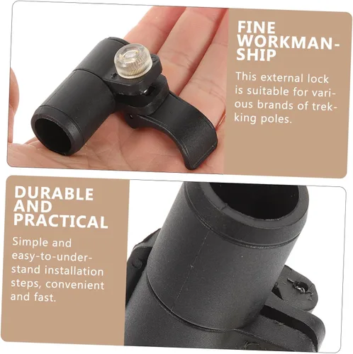Miniatura 6 de Hebilla de cierre de poste de trekking para bastones de caminar fácil de instalar, cerradura externa compatible con varios bastones de senderismo