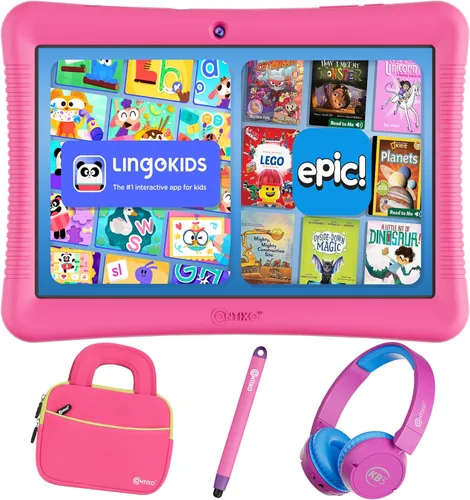 Miniatura 11 de Contixo Paquete de tableta para niños de 10 pulgadas con auriculares, tableta K103 para niños pequeños, más de 80 libros electrónicos y calcomanías