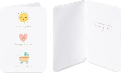 Miniatura 3 de Papyrus Paquete de tarjetas de boda y bebé, feliz para siempre después y paquete de alegría (4 unidades)