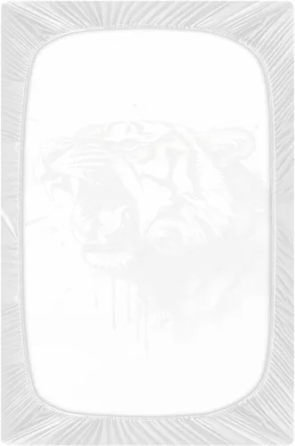 Miniatura 3 de Sábanas ajustables para cuna, diseño de tigre rugiente negro, para niño y niña, para colchón de niños pequeños, sábana de juego 21216039