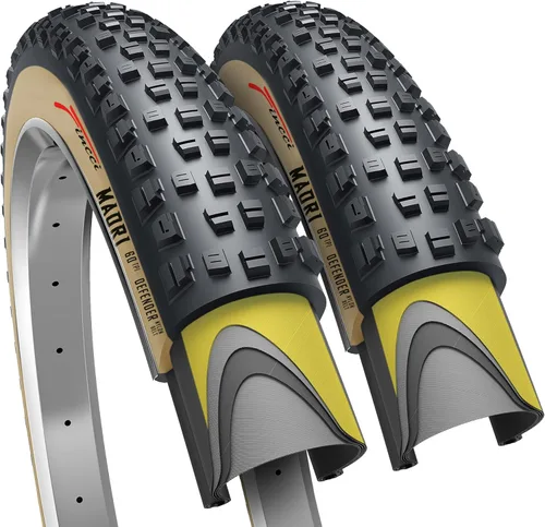 Miniatura 10 de Fincci Maori - Neumático de bicicleta plegable de 29 x 2.25 pulgadas 57-622 60 TPI con protección de nailon para bicicleta híbrida de montaña enduro