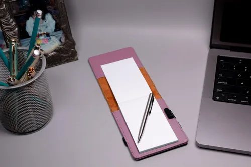 Miniatura 2 de LaserGram Mini Padfolio con bloc de notas y bolígrafo, gastroenterología, grabado personalizado incluido (rosa)