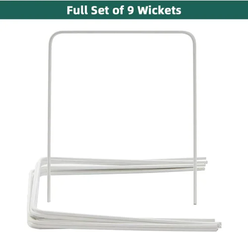 Miniatura 4 de ApudArmis Juego de 9 cubos universales para croquet de tamaño estándar, juego de 9 cubos de flecha cuadrada blanca para 28 o 32 pulgadas de croquet