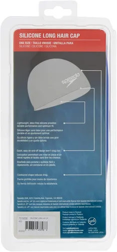 Miniatura 3 de Speedo Gorro de natación de pelo largo de silicona Azul