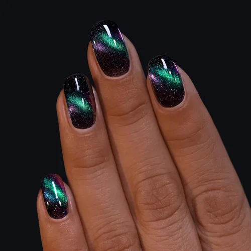Miniatura 7 de ILNP Deep Space - Esmalte de uñas holográfico magnético verde azulado a morado