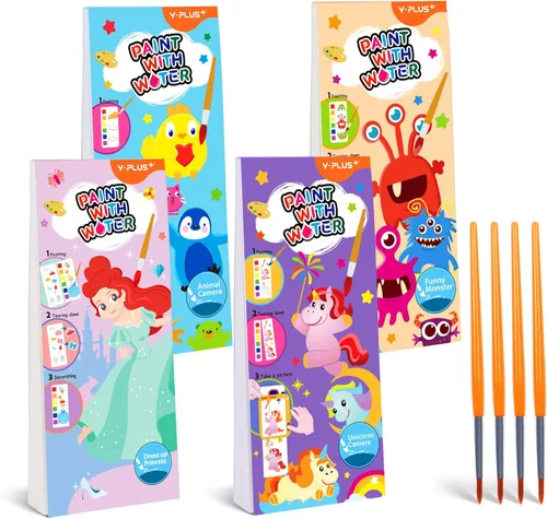Miniatura 17 de YPLUS Libros de pintura con agua para niños pequeños, juguetes de arte y manualidades de pintura de acuarela, regalo para niños de 1 a 3, 2 a 4, 4 a