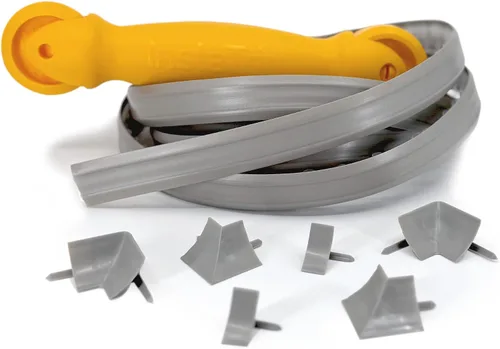 Miniatura 17 de InstaTrim Paquete de Molduras Flexibles Autoadhesivas con Aplicador - Kit de Calafateado de Molduras con Tira de Calafateo Negra de 10 pies de 1/2