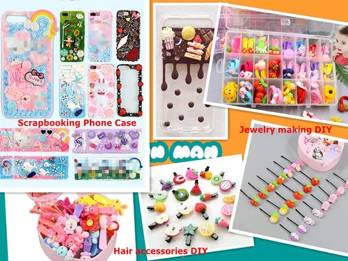 Miniatura 8 de 3.53 oz de resina con parte trasera plana, accesorios de limo, decoración de chispas de arcilla para relleno de dijes de limo, suministros de limo