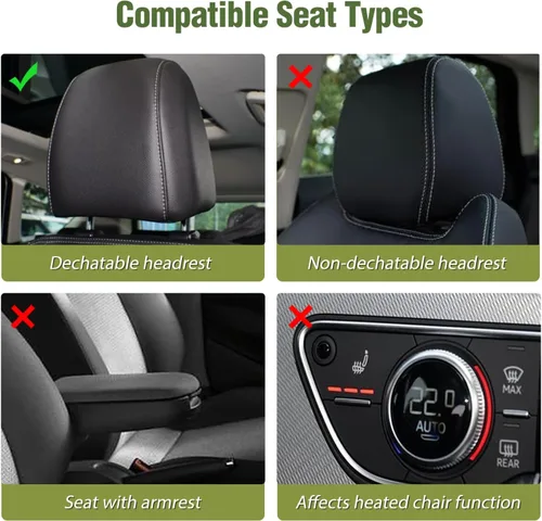Miniatura 4 de Nilight Fundas de Asientos de Automóvil Impermeables Transpirables de Cuero Sintético Cojines Antideslizantes Funda Universal para Hyundai Honda