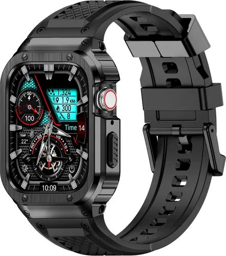 Correa Deczone con caja de acero inoxidable compatible con Apple Watch Series SE 3 2 1/6 5 4 44mm, correa Series 3 2 1 42mm, correa iwatch de metal