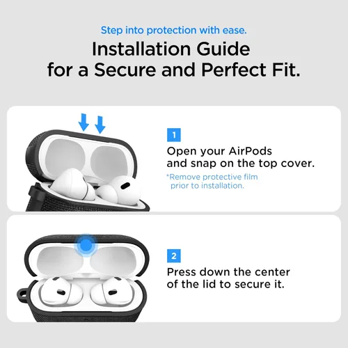 Miniatura 3 de Spigen Funda para AirPods Pro 3, Urban Fit Compatible con Funda de AirPods Pro de 3ª Generación (2025), Cubierta de Tela Premium con Mosquetón