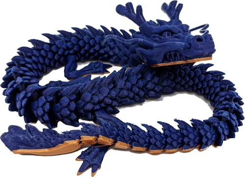 Miniatura 19 de Dragón impreso en 3D – Personalizable, hecho a pedido, juguete articulado del dragón mítico, regalo (M, negro con vientre verde lima)