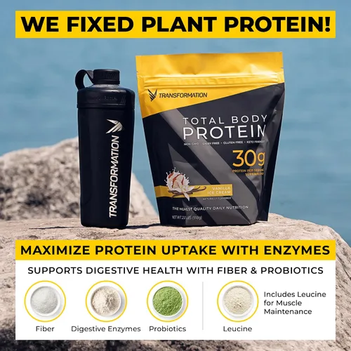 Miniatura 4 de Transformación Vanilla & Chocolate Protein Powder 30G Multi-Protein Superblend Péptidos de colágeno, clara de huevo y mezcla de plantas Aceite