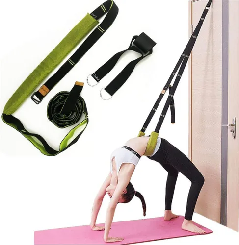 Miniatura 15 de Correa de estiramiento de yoga, fitness, correa de estiramiento de flexibilidad de puerta, mejora la flexibilidad de la pierna, cintura y espalda