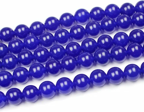 Miniatura 3 de MJDCB Cuentas de piedra natural de jade zafiro redondas sueltas para hacer joyas DIY Pulsera Collar (8mm)