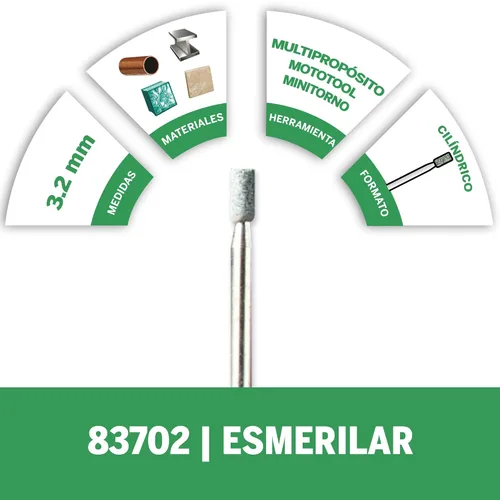 Miniatura 3 de Dremel 83702 Piedra de molienda de carburo de silicio (Paquete de 2)