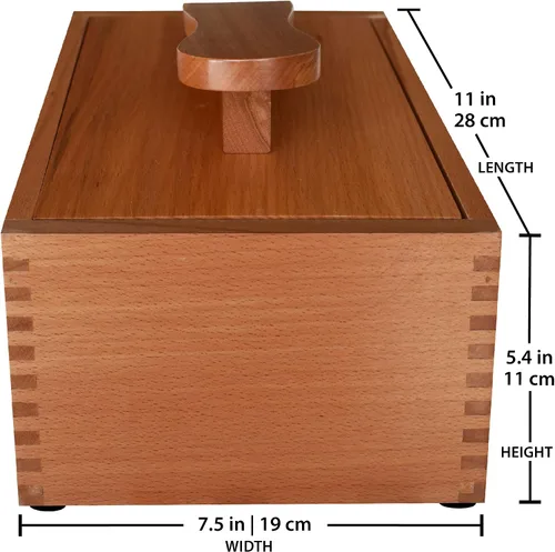Miniatura 4 de FOOTMATTERS Shoe Shine Valet Box - Cuidado de botas y zapatos de madera dura