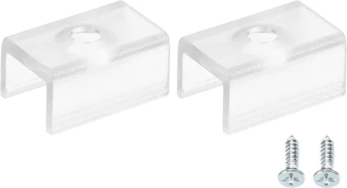 Miniatura 12 de MECCANIXITY Clips de montaje para luces de cuerda, accesorios de soporte de montaje de canal de pared para tira de neón LED de 0.315 in