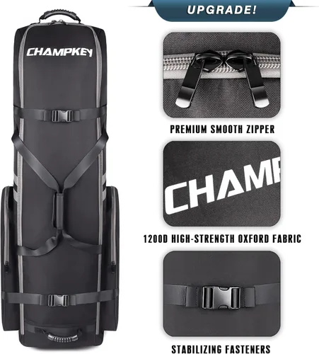 Miniatura 2 de CHAMPKEY Professional Golf Travel Bags for Airlines with Password Lock - Hard Case Golf Travel Bag with Support Pole and Oversized Wheels