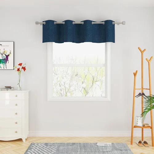 Miniatura 64 de UPOPO Cortinas de niveles de cocina negras de privacidad de lino texturizado de 24 pulgadas de largo, cortinas de café sobre el fregadero, cortinas