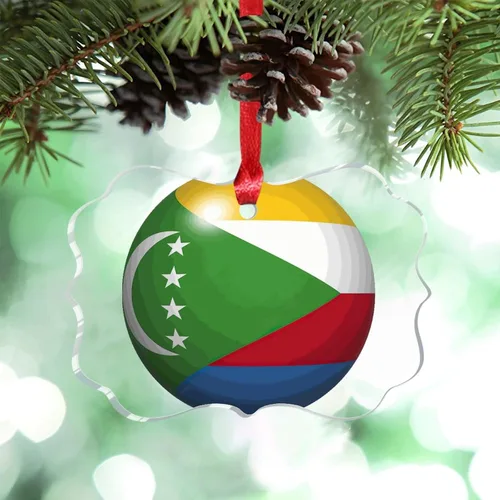 Miniatura 22 de Bandera de Cabo Verde, decoración para árbol de Navidad, bola 3D, recuerdo de la ciudad del país, adornos de Navidad personalizados, decoración