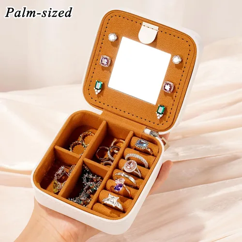 Miniatura 5 de Yesteel Joyero con inicial, organizador de joyas, cajas de joyería para viajes, mejores amigas, regalos de cumpleaños para mujeres, regalos