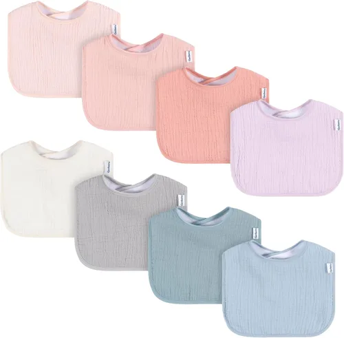 Miniatura 10 de Baberos unisex para bebé de muselina Gerber, pack de 8 para babeo Multi Neutral 2