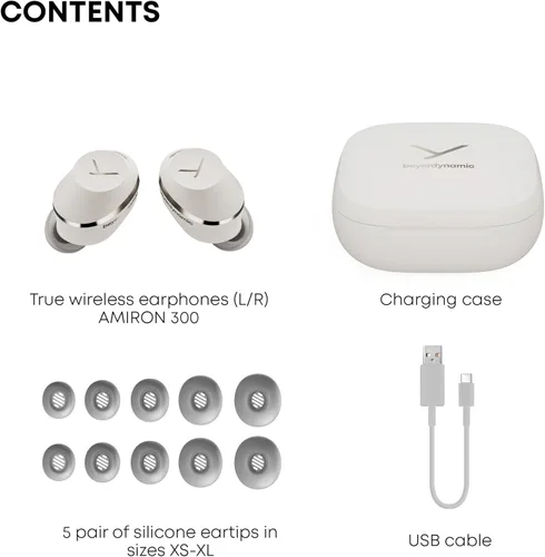 Miniatura 2 de beyerdynamic Amiron 300 - Auriculares inalámbricos con cancelación de ruido, micrófonos integrados, Bluetooth 5.3 color crema