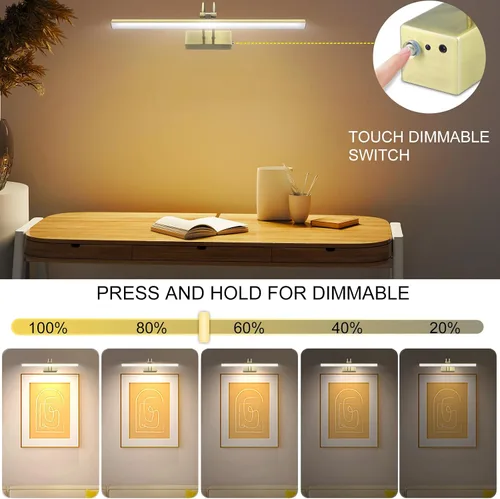 Miniatura 3 de RAIFOOLLY Luz para Cuadros, Luces para Cuadros de Pared Inalámbricas, Luces para Cuadros de 16" con Temporizador y Regulables, Luces de Pared a