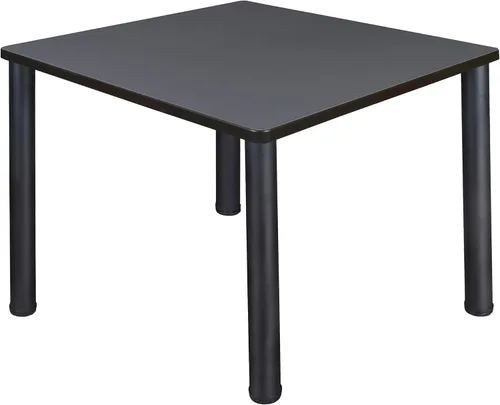 Miniatura 26 de Regency Kee - Mesa cuadrada pequeña para sala de descanso de 30 pulgadas, parte superior de cerezo, patas negras