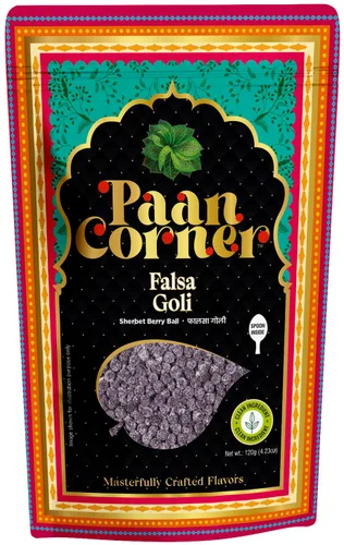 Paan Corner Falsa Goli Sherbet Berry Ball, vegano, 4.23 onzas, con cuchara