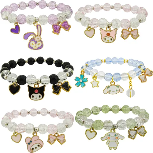 Miniatura 8 de ZMANYIJEW Pulsera de cuentas de cristal para mujer, lindas pulseras de cuentas a juego para mejor amiga