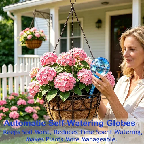 Miniatura 2 de MOONSOUND Globos de riego automático para plantas – 10 bombillas de riego automático para plantas en macetas de interior y exterior, cuidado