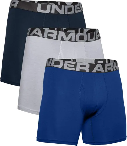 Miniatura 3 de Under Armour Boxerjock de algodón cargado para hombre de 6 pulgadas, paquete de 3