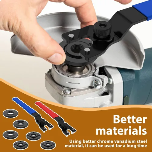 Miniatura 4 de Llave de amoladora angular universal ajustable con kit de tuerca de brida, llave de amoladora de tuerca de bloqueo, adecuada para amoladoras