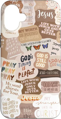 Miniatura 23 de Funda estética para iPhone 17 con frases positivas con versículos bíblicos cristianos