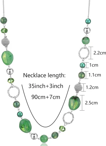 Miniatura 6 de Pearl & Club - Collar largo con cuentas para mujer