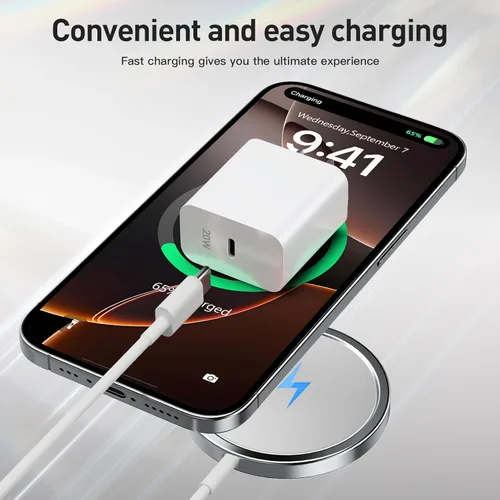 Miniatura 6 de Cargador inalámbrico magnético 2026, cargador rápido Apple Mag-Safe para iPhone17/16 Pro Max/16 Pro/15Pro Max/15 Plus/14/13/12/AirPods 3/2/Pro/Pro 2