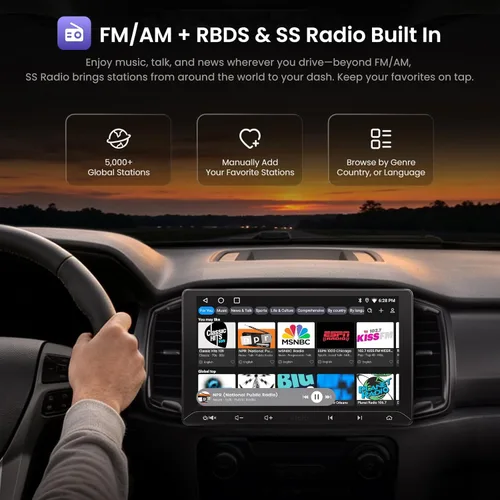 Miniatura 6 de ATOTO A5L Estéreo de auto Android de doble DIN de 9 pulgadas inalámbrico CarPlay Android Auto, conexión Wi-Fi/USB, navegación GPS, radio