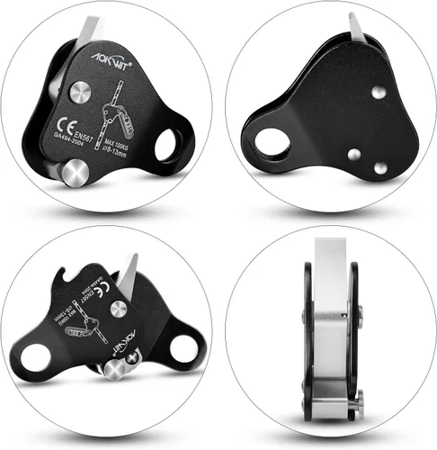 Miniatura 2 de Cuerda de escalada Ascender Grab Protección contra caídas Dispositivo de Belay Equipo de escalada de árboles, Equipo de rapel Ascensor de cuerda
