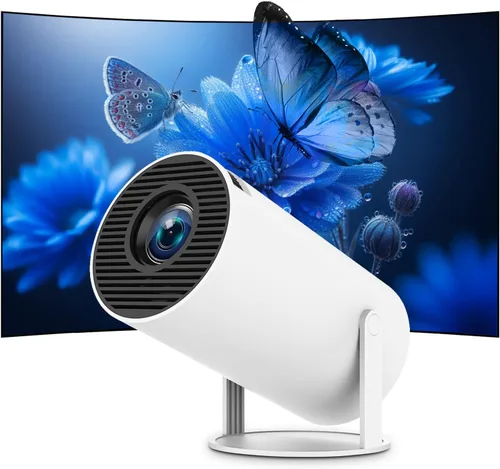 Mini proyector portátil 4K WiFi 6 BT 5.2 Proyector portátil actualizado Full HD compatible con teléfono/PC/TV/HDMI/PS5/portátil Auto Keystone Home