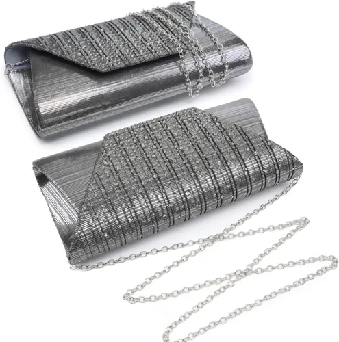 Miniatura 2 de Dasein Bolsos de noche para mujer, bolsos de boda, bolsos de mano, embragues de fiesta, cóctel, graduación, embrague formal con diamantes