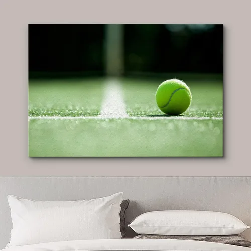 Miniatura 3 de wall26 - Cuadro en lienzo para pared, pelota de tenis en cancha de césped, fotografía de atletas deportivos, arte moderno contemporáneo, pintoresco